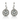 14kt White Gold Diamond Drop Earrings