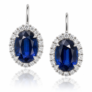 14kt White Gold Kyanite & Diamond Earrings