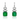 14kt White gold Emerald & Diamond Earrings