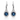18kt White Gold Burmese Sapphire & Diamond Earrings
