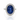 18kt White Gold CEYLON Sapphire & Diamond Ring