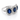 14kt White Gold CEYLON Sapphire & Diamond Ring
