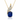 14kt Yellow Gold Burmese Sapphire & Diamond Pendant Necklace