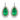 18kt White Gold Colombian Emerald & Diamond Earrings
