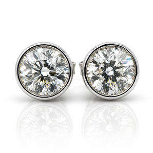 14kt White Gold Diamond Stud Earrings