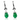 18kt White Gold Emerald, Diamond & Onyx Earrings