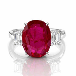 18kt White Gold Ruby & Diamond Ring
