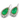 18kt White Gold Colombian Emerald & Diamond Earrings