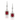 950 Platinum Ruby & Diamond Earrings