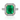 18kt White Gold Emerald & Diamond Ring