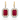 18kt Rose Gold Ruby & Diamond Earrings
