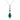 18kt White Gold Emerald, Diamond & Onyx Pendant Necklace