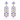 950 Platinum Fancy Sapphire & Diamond Earrings (NO HEAT)