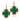 14kt Yellow Gold Emerald, Diamond & Onyx Earrings