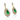 18kt Yellow Gold Emerald & Diamond Earrings