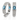 14kt White Gold Aquamarine & Diamond Hoop Earrings