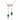 18kt Rose Gold Emerald & Diamond Pendant Necklace