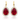 18kt Rose Gold Ruby & Diamond Earrings