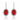 950 Platinum Ruby & Diamond Earrings