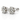 18kt White Gold Diamond Stud Earrings