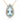 14kt Yellow Gold Aquamarine & Diamond Pendant Necklace