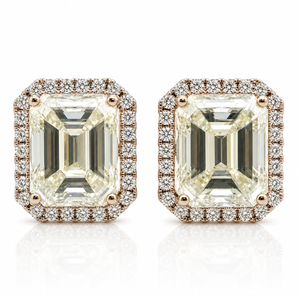 18kt Rose Gold Diamond Stud Earrings