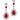 950 Platinum Ruby & Diamond Earrings