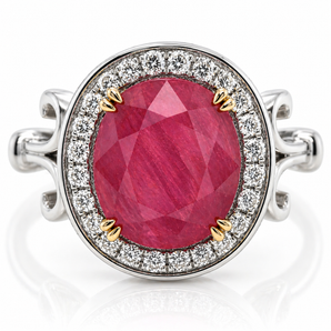 950 Platinum Ruby & Diamond Ring