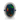 18kt White Gold Opal Cabochon, Diamond & Sapphire Ring