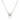 14kt White Gold Princess Cut Diamond Pendant Necklace
