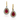 18kt Yellow Gold Ruby & Diamond Earrings
