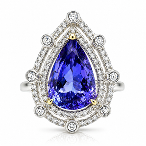 18kt White Gold Tanzanite & Diamond Ring