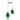 Platinum White Gold Emerald & Diamond Pearl Necklace