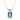18kt Yellow Gold Aquamarine & Diamond Pendant Necklace
