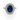950 Platinum  CEYLON Sapphire & Diamond Ring