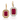 18kt Rose Gold Ruby & Diamond Earrings