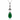18kt White Gold Emerald, Diamond & Onyx Pendant Necklace