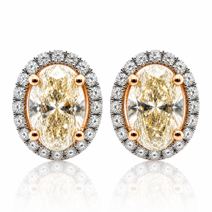 18kt Rose Gold Diamond Stud Earrings
