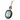 14kt Yellow Gold Aquamarine & Diamond Pendant Necklace