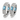 14kt White Gold Aquamarine & Diamond Hoop Earrings