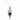 14kt White Gold Ceylon Sapphire & Diamond Pendant Necklace