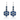 18kt White Gold Sapphire & Diamond Earrings