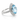 950 Platinum Aquamarine & Diamond Ring
