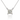 14kt White Gold Princess Cut Diamond Pendant Necklace