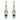18kt Yellow Gold Colombian Emerald & Diamond Earrings