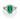 18kt White Gold Emerald & Diamond Ring