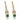 18kt Yellow Gold Colombian Emerald & Diamond Earrings