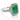 18kt White Gold Emerald & Diamond Ring