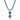 14kt White Gold Aquamarine & Diamond Necklace