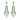 950 Platinum Tsavorite Garnet, Diamond & Onyx Earrings